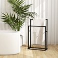 thumbnail image 1 of vidaXL Freestanding Towel Rack Black 48x24x78.5 cm Iron, 1 of 4