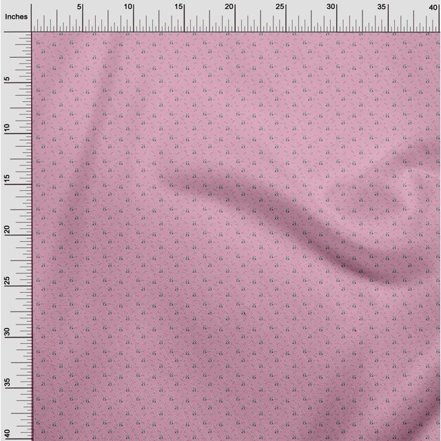oneOone Tissu en Coton et Soie Imprimé Feuilles & Panda pour Couture, Largeur 42 Pouces