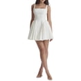thumbnail image 4 of xiaxaixu Robe Plissée Sans Manches pour Femmes Couleur Unie Bandage Dos Nu Robe de Soirée Ligne A pour Cocktail Plage Club Mode Urbaine, 4 of 9