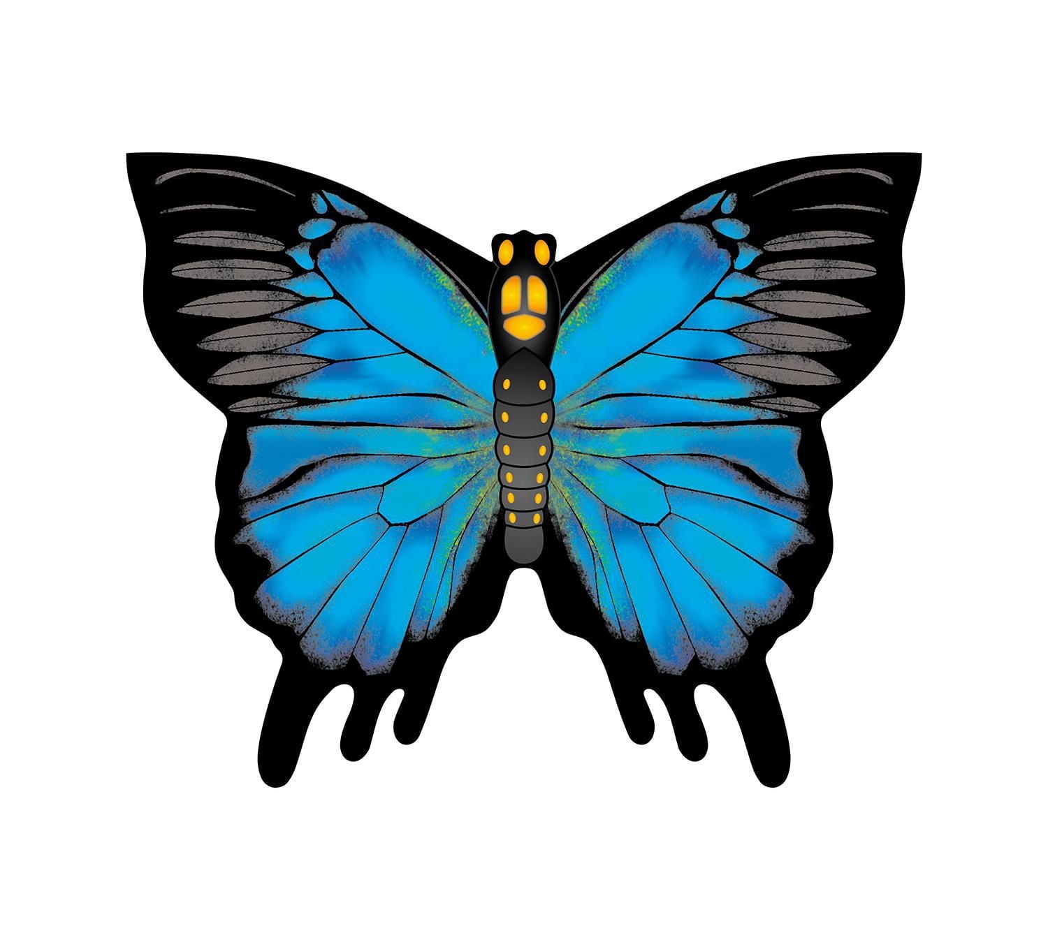 Cerf-volant en poly X Kites Butterfly de 28 pouces - Sapphire