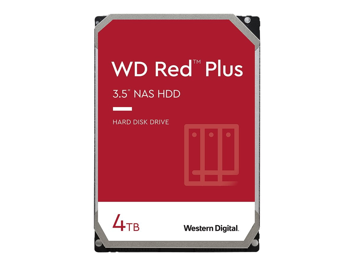 WD Red Plus WD40EFRX - Hard drive - 4 TB - internal - 3.5" - SATA 6Gb/s - buffer: 64 MB - for My Cloud EX2; EX4