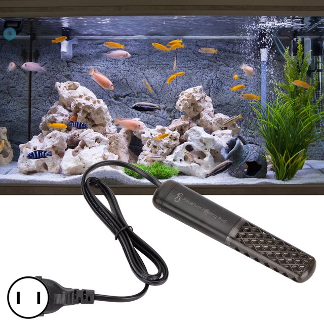 Aquarium Heating , Thermostatic US Plug 110-240V Easy To Operate Aquarium Mini Heating Rod Automatic With Suction Cup For Fish 30W,50W,75W,100W