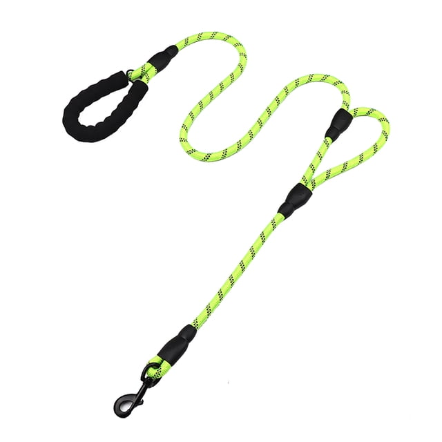 Dog Leash Reflective Nylon Double Handles Pet Walking Leash Dog Training Leash