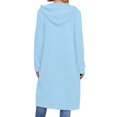 thumbnail image 3 of LOVZFMLL Vestes pour Femmes Décontractées Unies à Manches Longues avec Poche Zippée Sweat à Capuche, 3 of 5