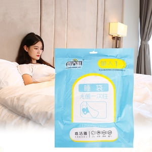 Dégagement ! JMYHOAM Outils de camping et Gadgets Sac de couchage jetable Non-tissé Travel Affaires Hotel Fournitures et Double Personnes sac de couchage sale Coussin Activités en plein air