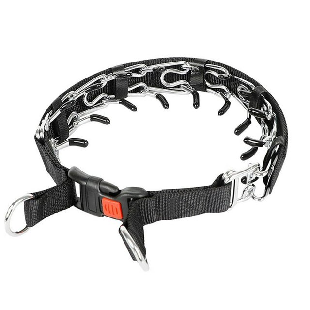 CHOK Adjustable Dog Prong Collar with Quick Release Buckle Safe Effective Training Pet Collar for Small to Large Dogs