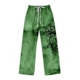 thumbnail image 3 of Linen Blend Straight Leg Pants for Everyday Casual Wear Men’s Fashion Reflective Drawstring Details, 3 of 3