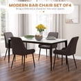 thumbnail image 4 of HOMCOM Dining Chairs Set of 4, PU Leather Kitchen Chairs with Metal Legs, 4 of 10