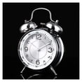 thumbnail image 1 of 4 inches Twin Bell Alarm Clock, Loud Alarm Clock with Backlight for Bedroom, Battery Operated, 1 of 6