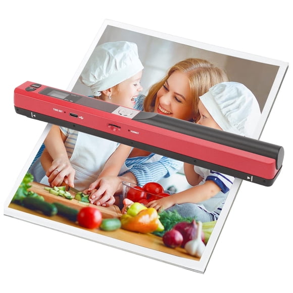 Portable Scanner, 900DPI Handheld Image Scanner, Photo Scanner for A4 Documents, Offline Scanning, JPEG & PDF Format, Multifunctional Mobile Scanner for Business, Photo, Picture