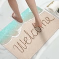 thumbnail image 4 of Floor Rug Summer Beach Bathroom Rug Mat Welcome Ocean Coastal Doormats Outdoor Indoor Non Front Door Mat Entry Door Rugs For Balcony Yard Entryway 32"x20" Work Blanket Outdoor Throws 5x5 Rug Blanket, 4 of 5