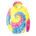 thumbnail image 1 of Gravity Threads Mens Tie-Dye Pullover Hoodie Sweater - Neon Rainbow - Large, 1 of 1