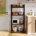 thumbnail image 4 of AKDSteel 4-Tier Bakers Rack, Heavy Duty Freestanding Storage Shelf With Microwave Stand And Protective Barrier, 4 of 6