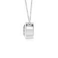 thumbnail image 2 of Angara Collier en Diamant Naturel - Collier Solitaire en Diamant Rond Serti Clos en Platine pour Femmes, 2 of 10