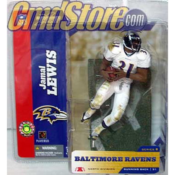 JAMAL LEWIS WHITE VARIANT NFL Football Series 8 Sports Pick McFarlane Figure
