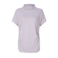 thumbnail image 3 of AMERTEER Blouse Décontractée en Coton à Manches Courtes et Col Roulé pour Femmes, Grande Taille, 3 of 5