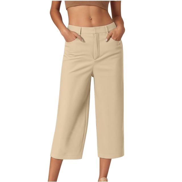 ShomPort Pantalon de Golf pour Femmes, Tenue de Bureau Décontractée, Ample, Extensible, Pantalon Court de Travail, Léger, Athlétique, Pantalon de Bureau