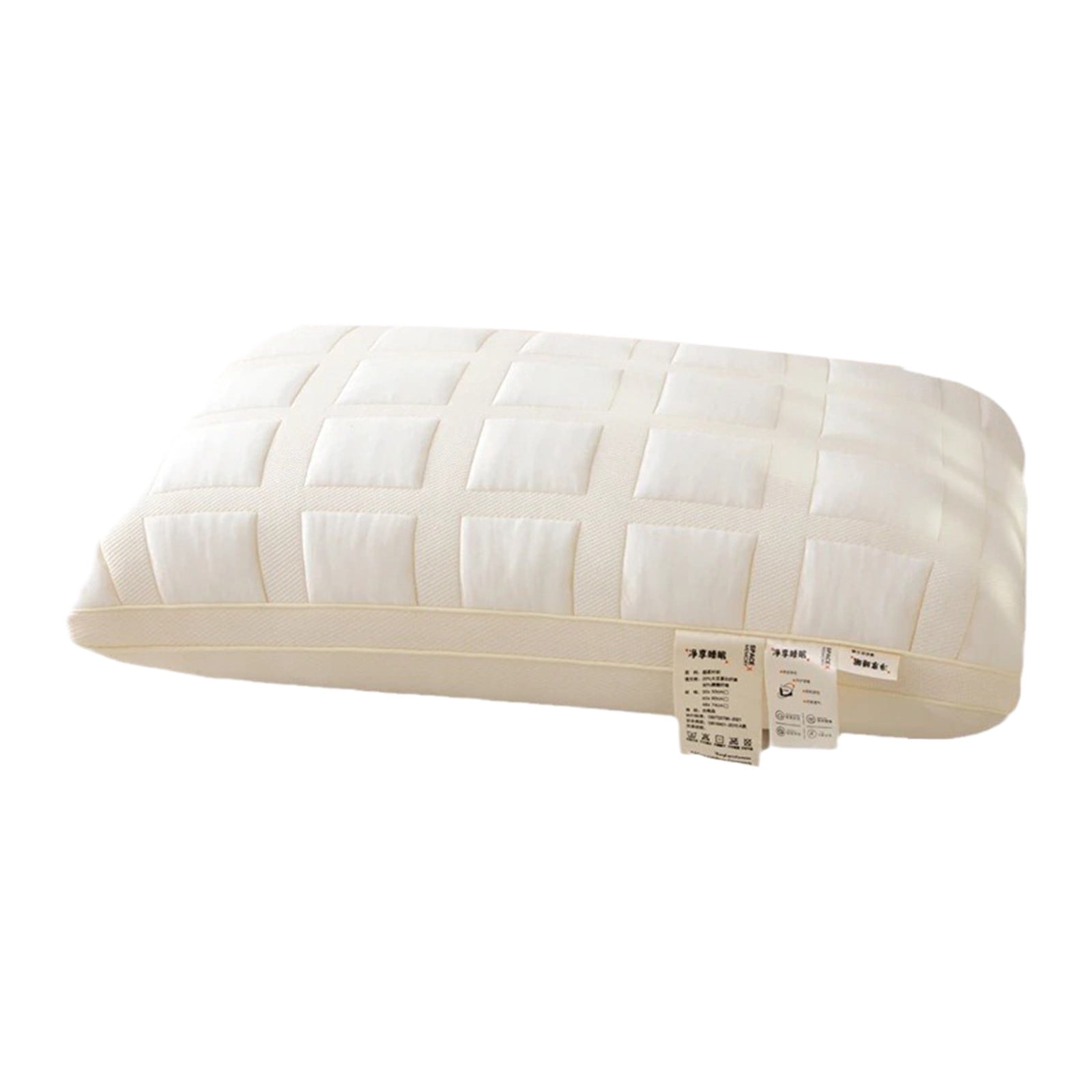 Meitianfacai Bouncing Bread Pillow Soft Pillow Adult Cervical Pillow for Home Hotel(White)