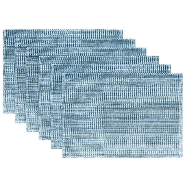 Fabstyles Ensemble de 6 Napperons Classiques Décontractés en Coton Bleu Pâle, Chaque Surface Mesurant 13 x 19 Pouces, Présentant une texture de Coton Tissée et Lourde pour une Utilisation durable à l'Intérieur et à l'Extérieur, Convient Aussi comme Tapis de Protection pour les Bricolages Ou les surfaces d'Espace de Travail.