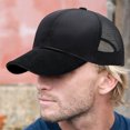 thumbnail image 2 of VONKY Adjustable Summer Thin Baseball Cap Breathable Comfortable Sporty Style Sun Protection Fashionable black 1Set, 2 of 6