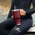thumbnail image 2 of YETI Rambler Tasse en Paille 35 oz, Isolée sous Vide, Acier Inoxydable, Rouge Vigne Sauvage, 2 of 8
