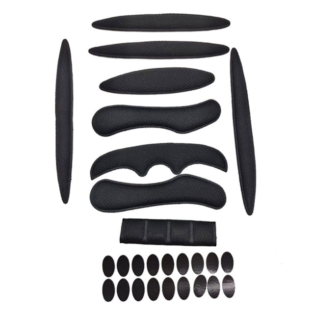 Visland 27 Pcs/Set Cycling Helmet Sponge Pad Kit Breathable Washable Shock Absorbing Universal Mountain Road Bike Riding Helmet Padding Lining Cushion Kit