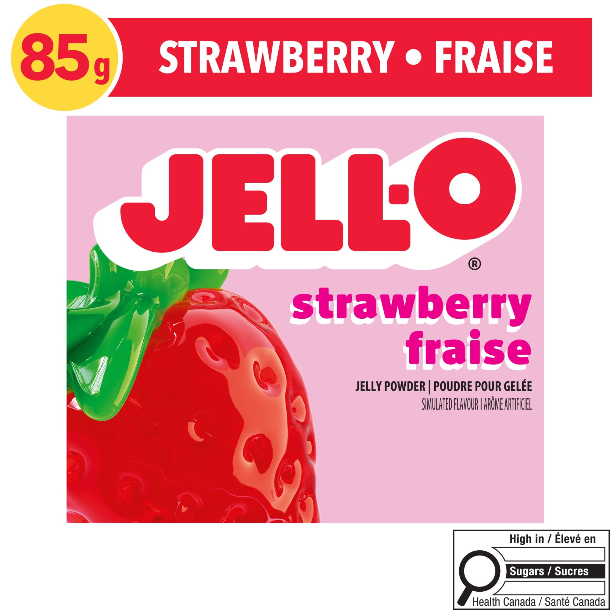Mélange De Poudre Pour Gelée Fraise, Boîte