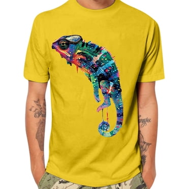 Styesk T-Shirts pour Homme T-shirt à Imprimé Lézard pour Homme à Manches Courtes Col Rond Haut/chemise