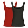thumbnail image 3 of Plebaso 2 Pack Ribbed Tank Tops for Women Spaghetti Strap Slim Tops Scoop Neck Sleeveless Summer Tops, 3 of 4