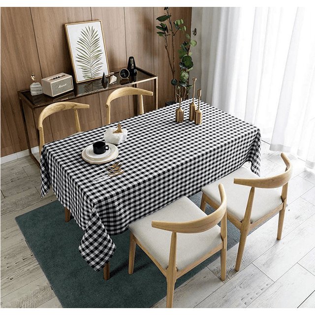 Checkered Tablecloth Rectangle - Stain Resistant, Waterproof And Washable Table Cloth Gingham For Outdoor Picnic, Holiday Dinner(6 Sizes,5 Color)
