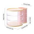 thumbnail image 3 of Wzzjkit 3 Compartments Powder Puff Storage Box Rotating Dusts Proof Dressing Table Desktop Lipstick and Makeup Brush Storage Tube Storage Rack, 3 of 6