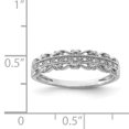 thumbnail image 2 of 925 Sterling Silver Rhodium-plated Diamond Band Ring, 2 of 2