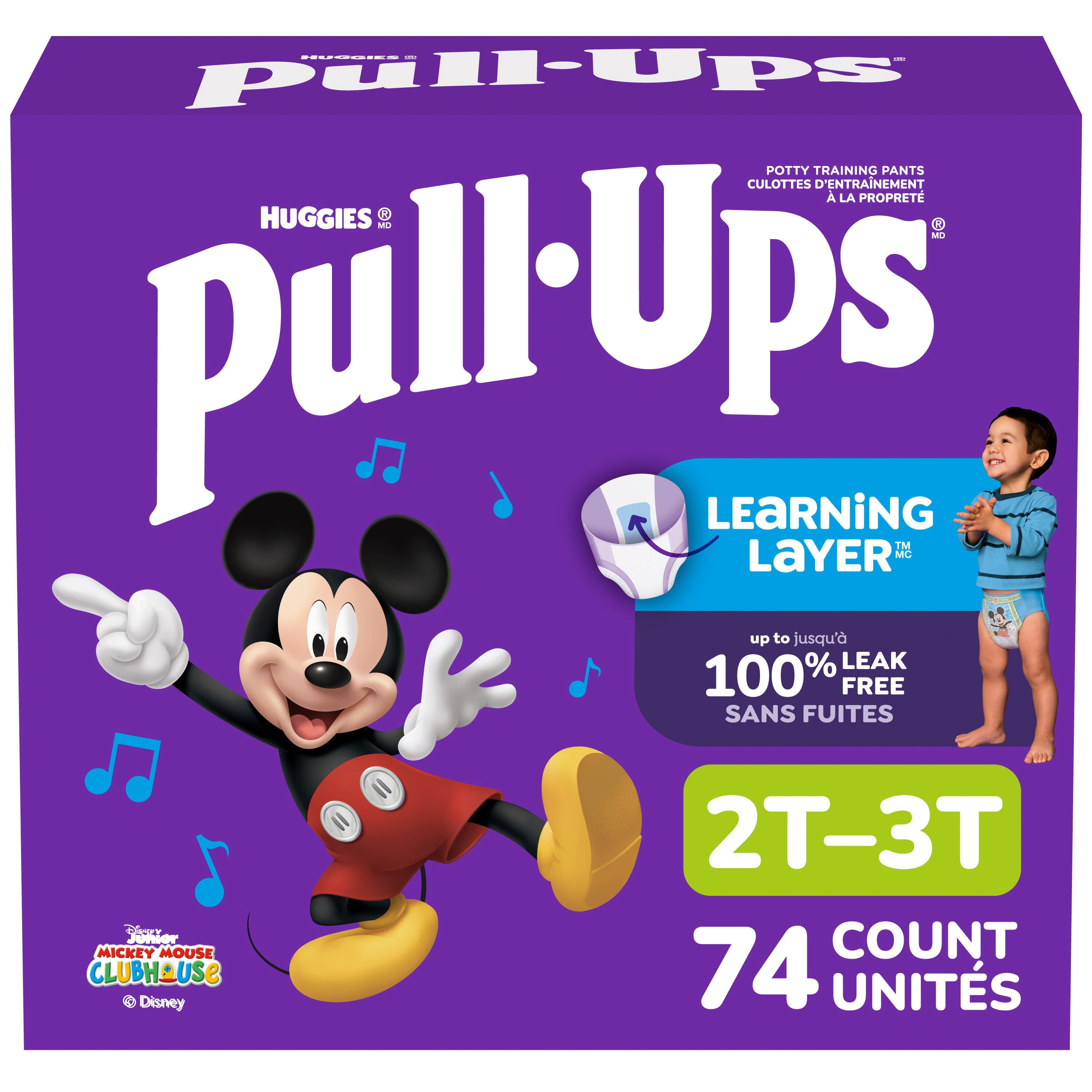 Pull-Ups Boys' Potty Training Pants, 2T-3T (16-34 lbs), 74 Count