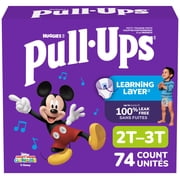 Pull-Ups Boys' Potty Training Pants, 2T-3T (16-34 lbs), 74 Count