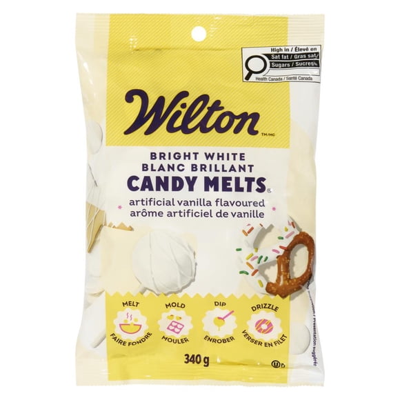 Bonbon Candy Melts blanc vif 12 oz Wilton