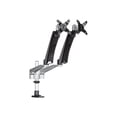 thumbnail image 3 of StarTech.com Desk Mount Dual Monitor Arm - Full Motion Articulating Arms - Premium Dual Monitor Stand - For up to 30" (19.8lb/9kg) VESA Mount Monitors - Tool-less Assembly - Steel & Aluminum - Mounting kit (desk mount, grommet clamp) - full-motion - for LCD display - plastic, aluminum, steel - black, silver - screen size: 30" - for P/N: ACCSMNT, DK30A2DH, DK30C2DAGPD, DK30C2HAGPD, PXT101YUK, TB3DK2DPM2, TB3DK2DPPD, 3 of 13