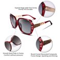 thumbnail image 3 of FEISEDY Polarized Women Square Sunglasses Sparkling Composite Shiny Frame B2289, 3 of 6