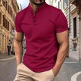 thumbnail image 2 of Ramiter Polo Chemise Polo pour Homme Super Extensible à Manches Courtes Chemises Polo pour Hommes Rouge,2TG, 2 of 5
