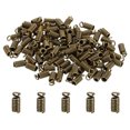 thumbnail image 1 of Unique Bargains Embouts de Cordon, 100 Pcs Embouts d'Extrémité de Ressort en Métal 3,5x8,5 mm Embouts à Sertir Tons Bronze, 1 of 5