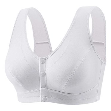 FhsagQ Bra Bras for Women Role Play Women Middle and Elderly Underwear Large Size Large Cup Underwear Thin Full Cup Front Button Bra Women's Bras Sleep Slips Women Bras Dress with Sleeves White XXXL