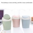 thumbnail image 2 of Trash Can Mini Flip Lid Garbage Bin Desktop Bedside Mini Flip Plastic Waste Basket for Home Living Room, Pink, 2 of 9