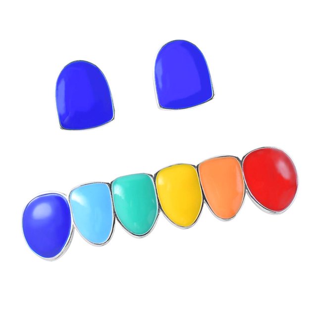 Milaget Oil Fangs Rainbow Bottom Hollowen Accessories , White Gold
