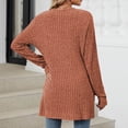thumbnail image 4 of Yuyuzo Cardigan for Women 2025 Fall Ribbed Knit Sweater Open Front Long Sleeve Outwear with Pockets, 4 of 6