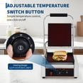 thumbnail image 2 of AKDSteel Commercial Panini Grill, 1800w Electric Sandwich Maker With 9"x9" Full Grooved Enamel Plate And Temp Control, 2 of 8