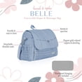thumbnail image 2 of Hannah & Sophia Belle Convertible Diaper Backpack & Messenger Bag, Moonmist Blue, 2 of 8