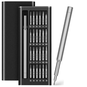 24 Dans 1 Jeu de visseuse de précision, visseuses manuelles polyvalentes, embouts de pilote magnétique Crv & Boîte de stockage, outil de réparation - Pour l'électronique Comprimé ordinateur Mini Trousse d'outils de réparation