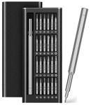 24 Dans 1 Jeu de visseuse de précision, visseuses manuelles polyvalentes, embouts de pilote magnétique Crv & Boîte de stockage, outil de réparation - Pour l'électronique Comprimé ordinateur Mini Trousse d'outils de réparation