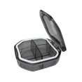 thumbnail image 3 of Xuanheng Small Pill Container Lightweight with Compartments Pill Holder for Bag Purse Gray Sqaure, 3 of 8