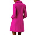 thumbnail image 3 of INSPIRE CHIC Manteau Trench Long pour Femme, Mignon, à Col Rabattu, à Simple Boutonnage, avec Ceinture, 3 of 7