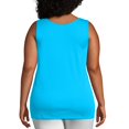 thumbnail image 4 of Just My Size Womens Cool DRI Scoop-Neck Tank Top, 2X, Process Blue, 4 of 4
